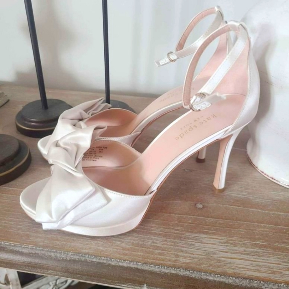 Kate Spade Bridal Bow Heels